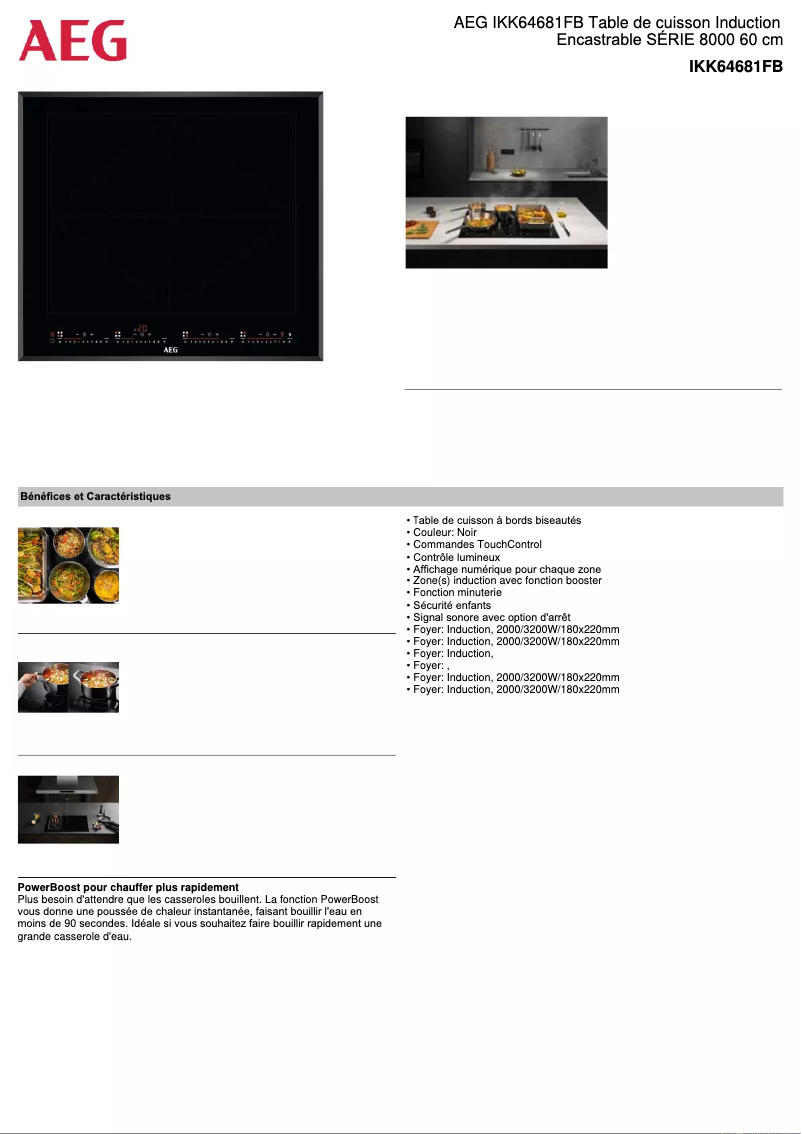 Image de la première page du manuel de l'appareil IKK64681FB