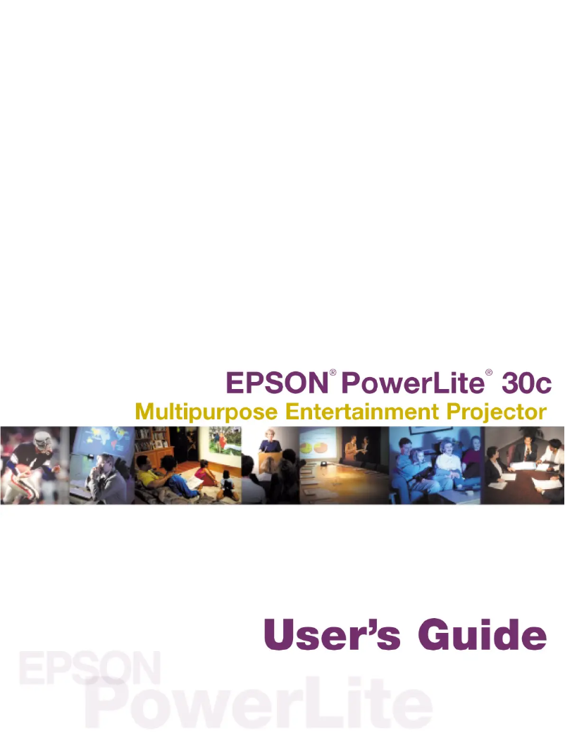 Page 1 de la notice Manuel utilisateur Epson PowerLite 30c