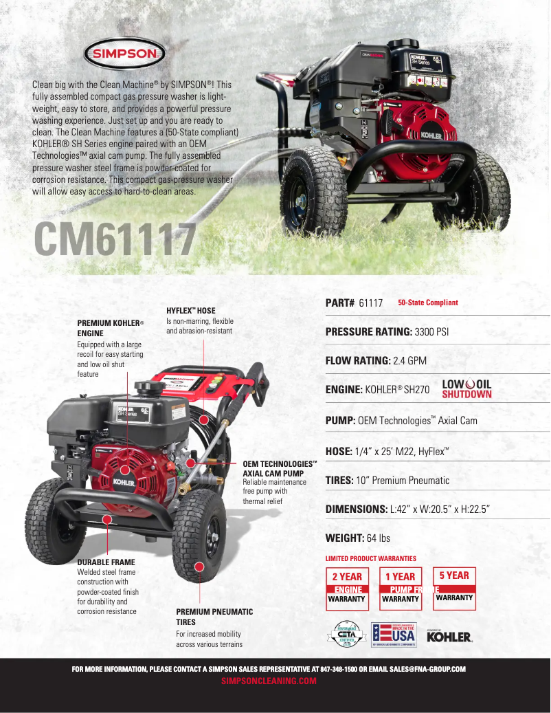 Image de la première page du manuel de l'appareil CM61117