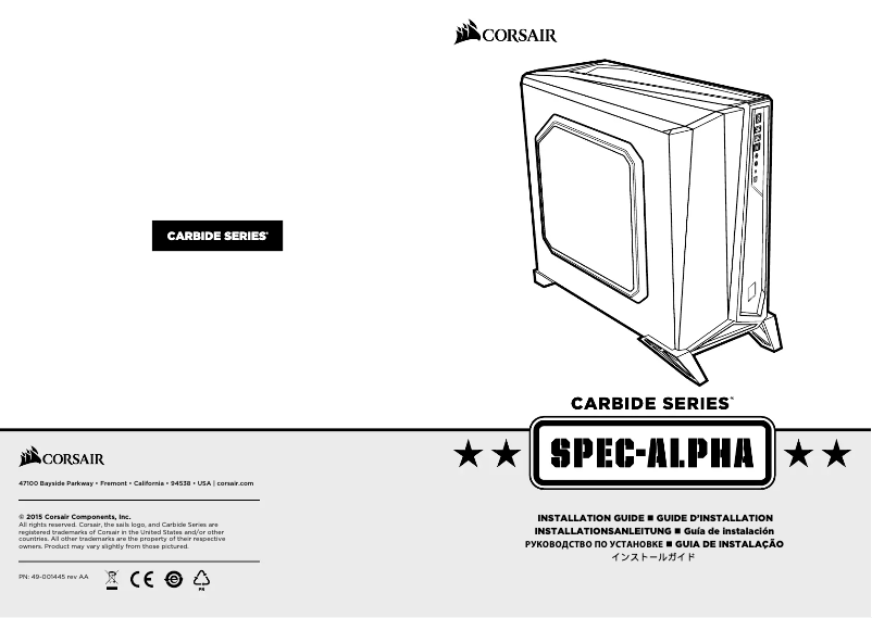 Image de la première page du manuel de l'appareil Carbide SPEC-Alpha