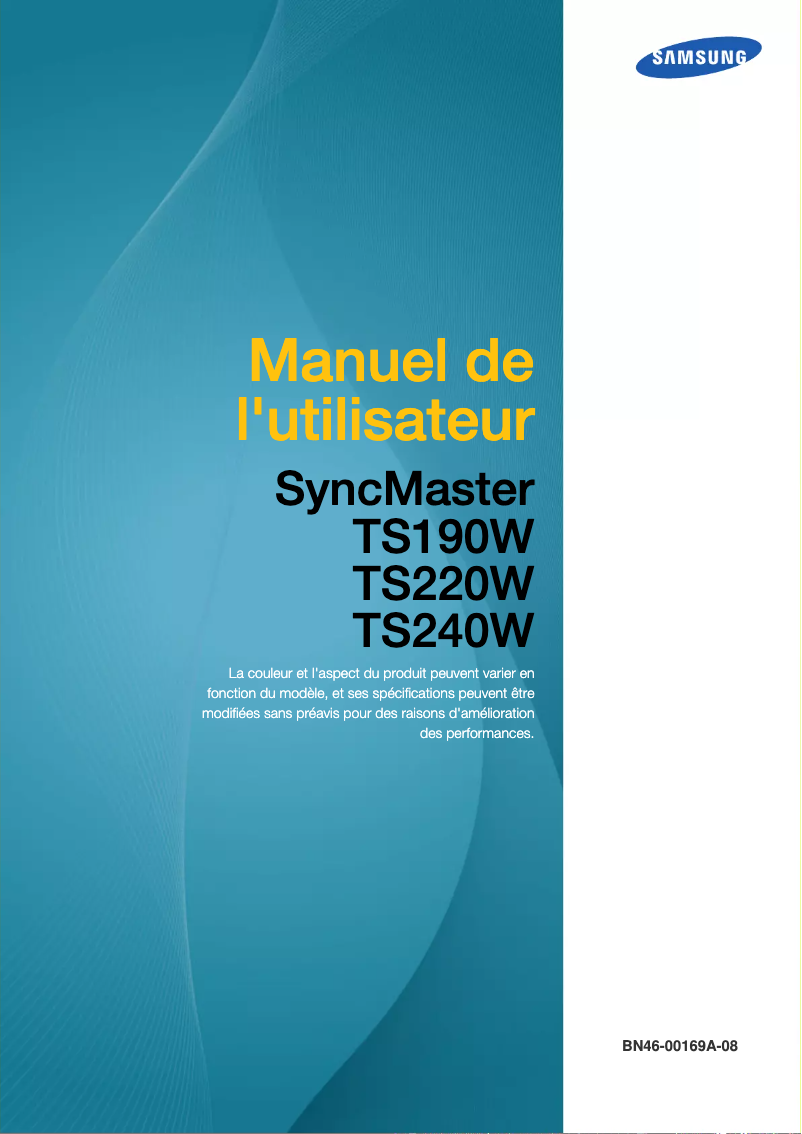 Page 1 de la notice Manuel utilisateur Samsung TS220W