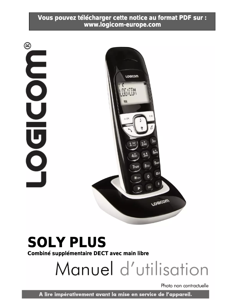 Page n°1 - Manuel utilisateur Logicom Soly Plus