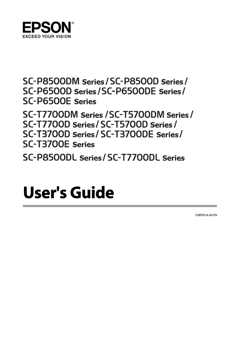 Page 1 de la notice Manuel utilisateur Epson SureColor SC-P6500DE