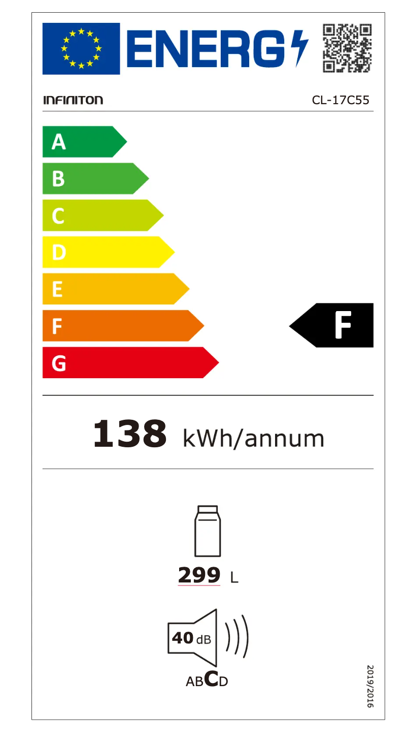 Page n°1 - Label énergétique Infiniton CL-17C55