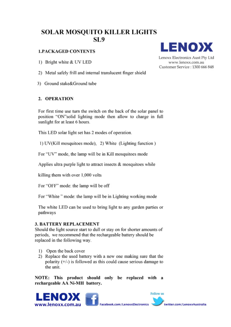 Image de la première page du manuel de l'appareil SL9x4