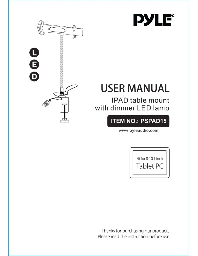 Página 1 del manual Manual de usuario Pyle PSPAD15