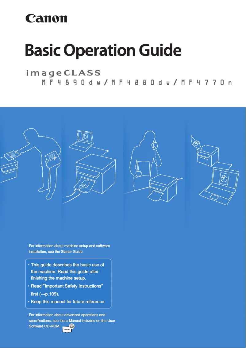 Page 1 de la notice Manuel utilisateur Canon imageClass MF4770n