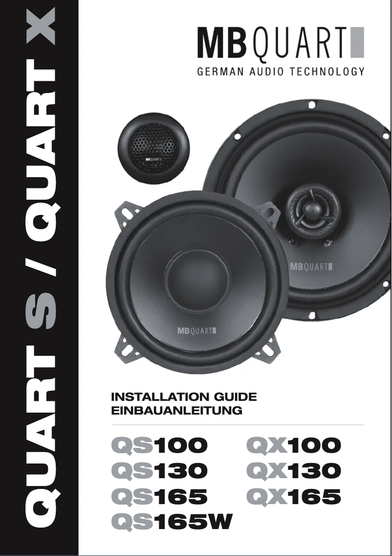 Page n°1 - Manuel utilisateur MB Quart QS165W