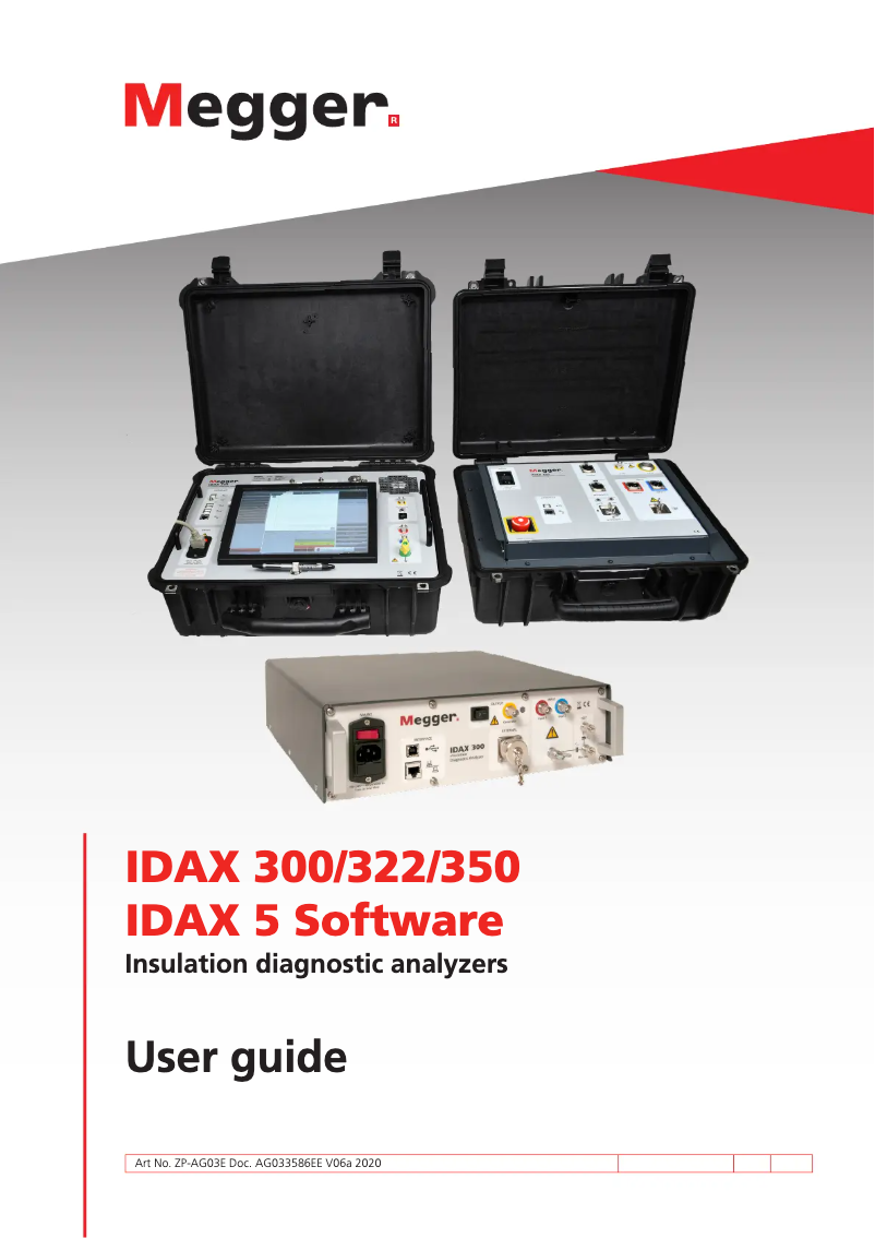 Page 1 de la notice Manuel utilisateur Megger IDAX 300