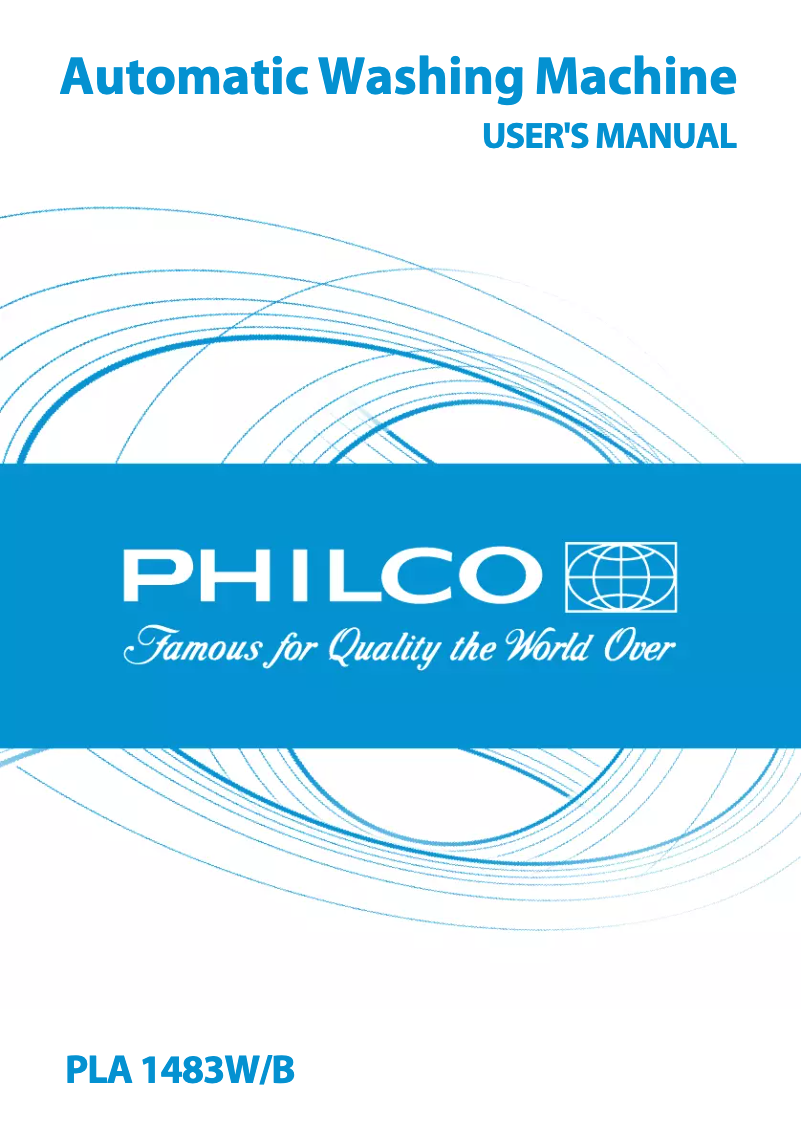 Page n°1 - Manuel utilisateur Philco PLA 1483 B