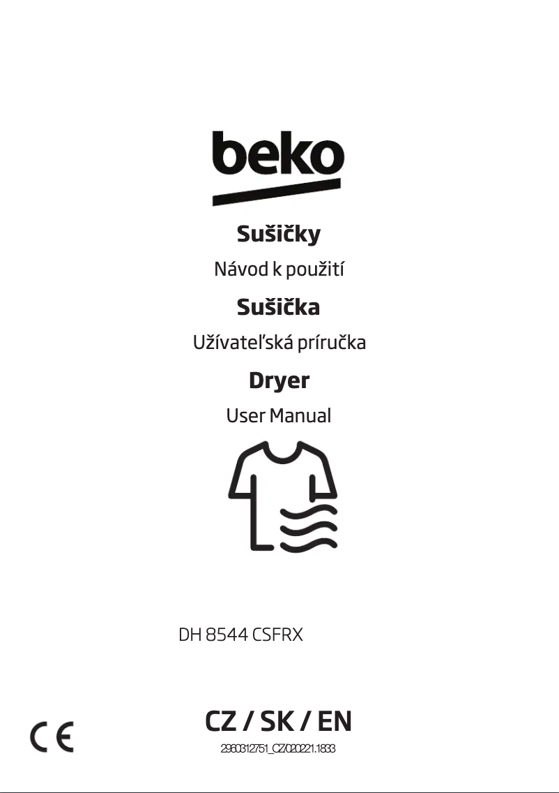 Page 1 de la notice Manuel utilisateur Beko DH8544CSFRX