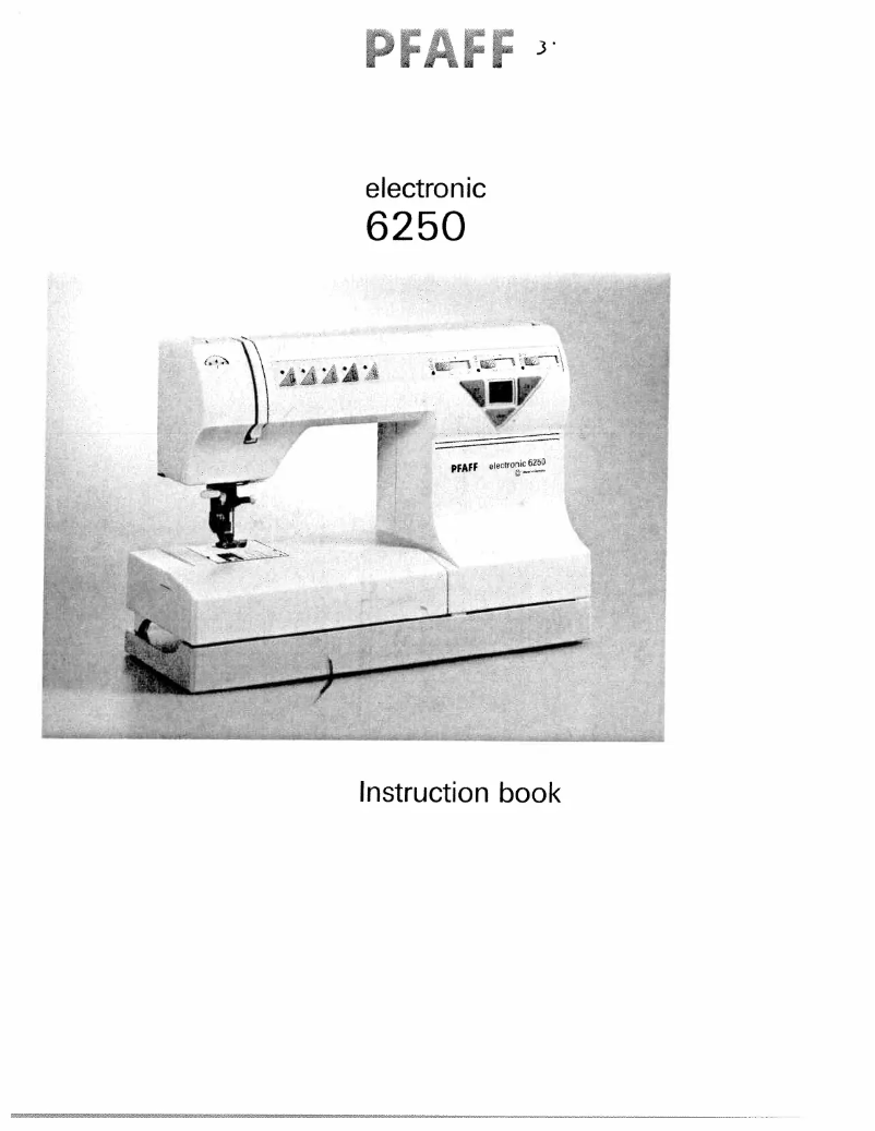 Page n°1 - Manuel utilisateur Pfaff Electronic 6250