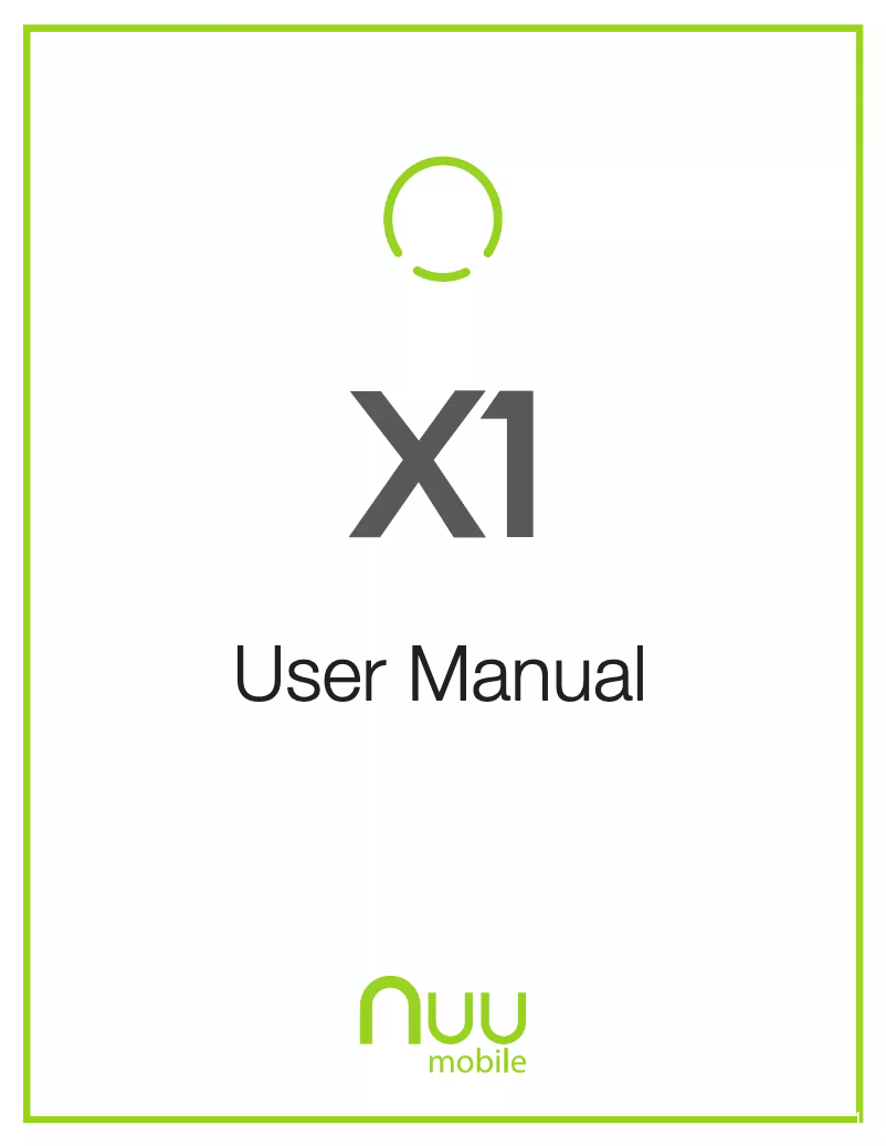 Image de la première page du manuel de l'appareil X1