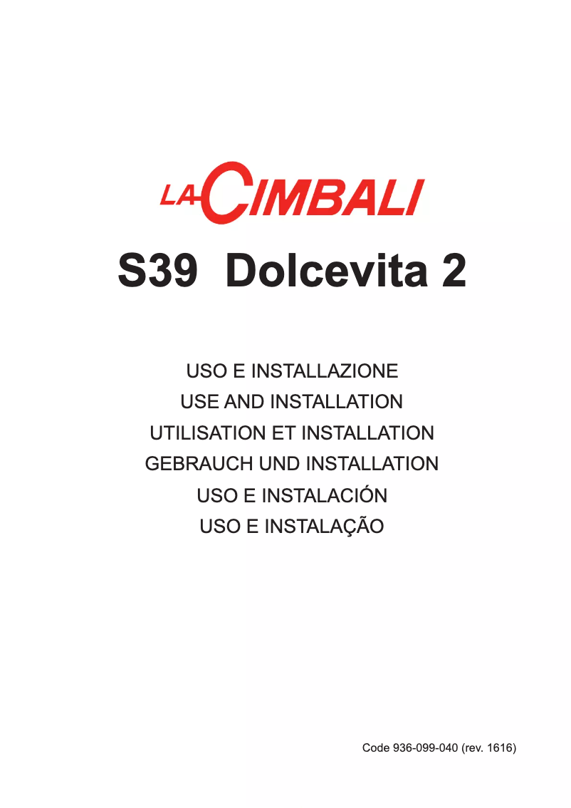 Image de la première page du manuel de l'appareil S39 Dolcevita