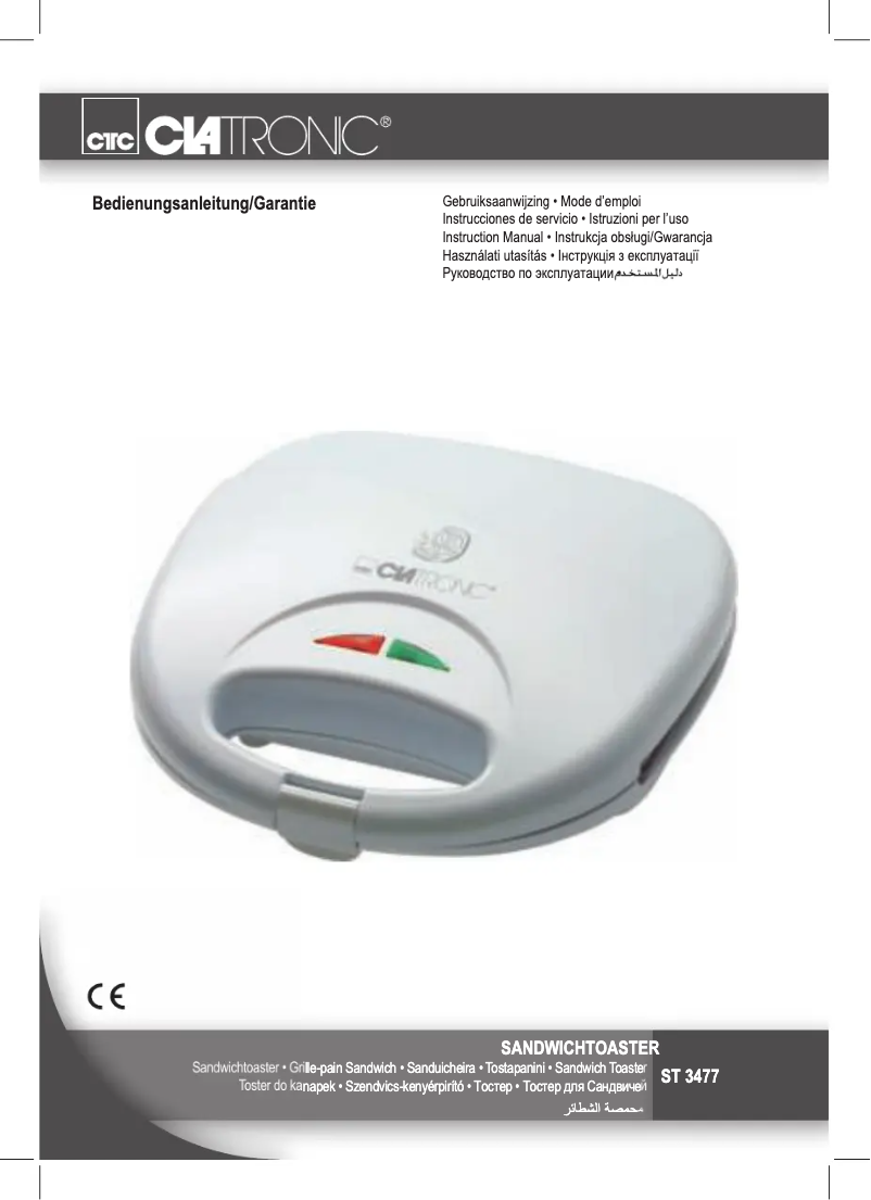 Page 1 de la notice Manuel utilisateur Clatronic ST 3477