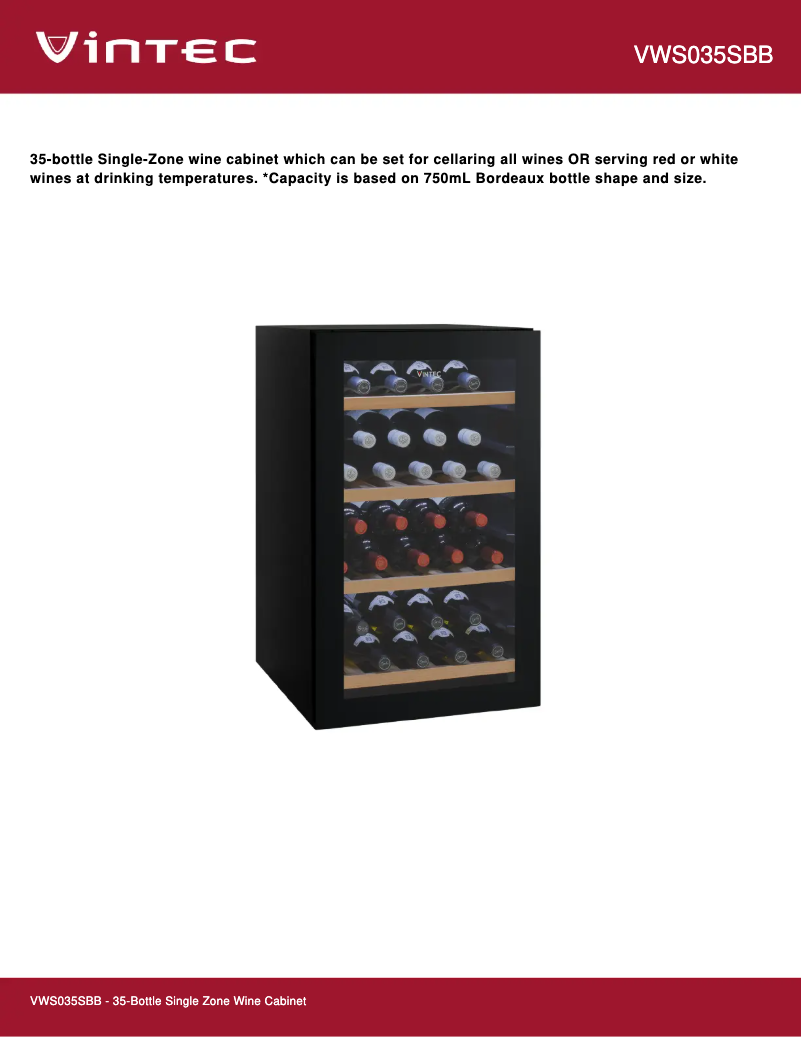 Image de la première page du manuel de l'appareil VWS035SBB