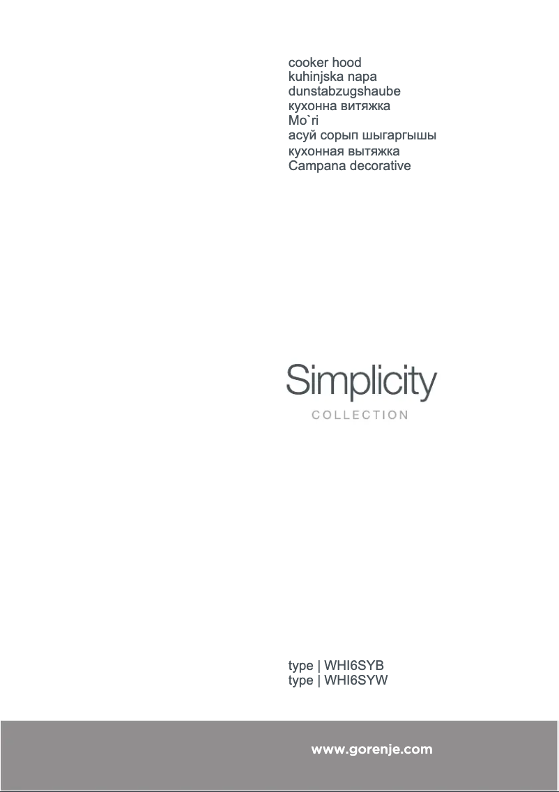 Página 1 del manual Manual de usuario Gorenje WHI6SYW