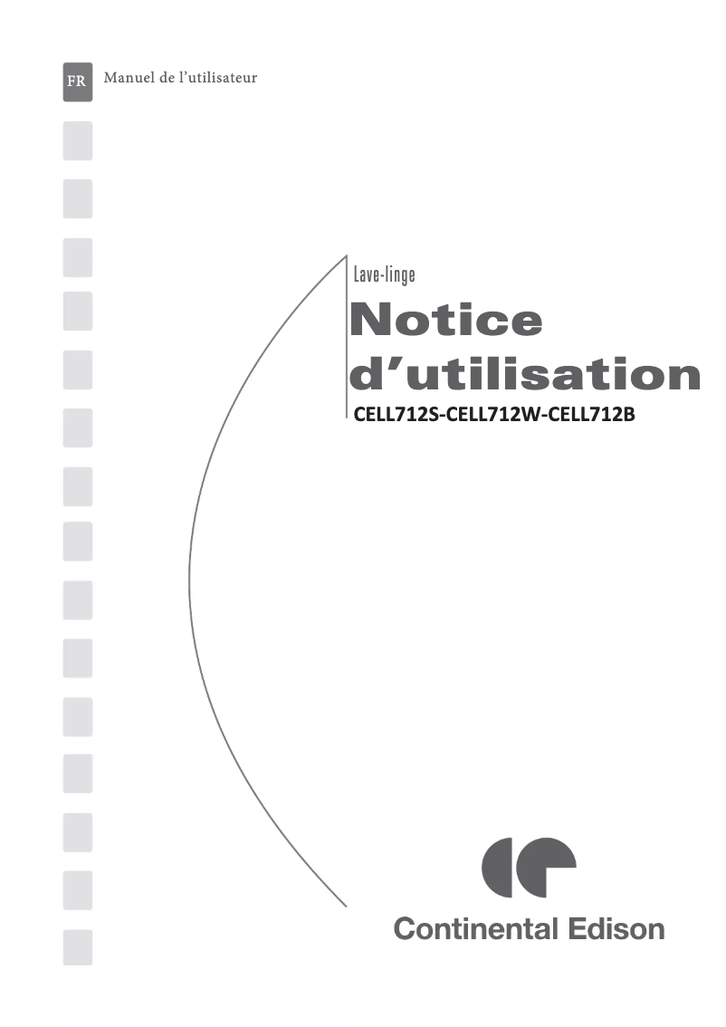 Page 1 de la notice Manuel utilisateur Continental Edison CELL712W