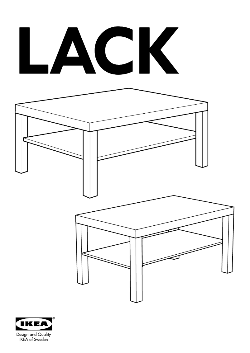 Page 1 de la notice Manuel utilisateur Ikea LACK 503.190.29