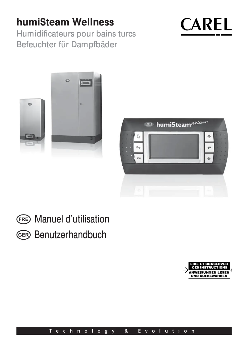 Página 1 del manual Manual de usuario Carel humiSteam Wellness