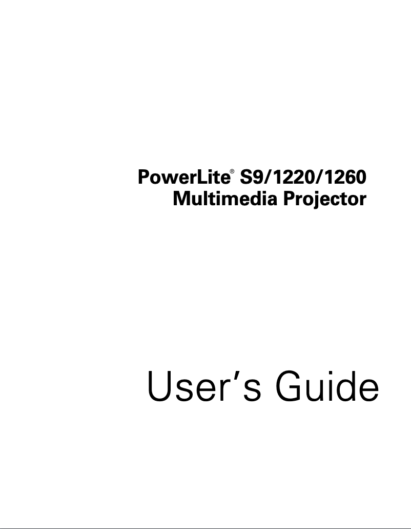Page 1 de la notice Manuel utilisateur Epson PowerLite 1260