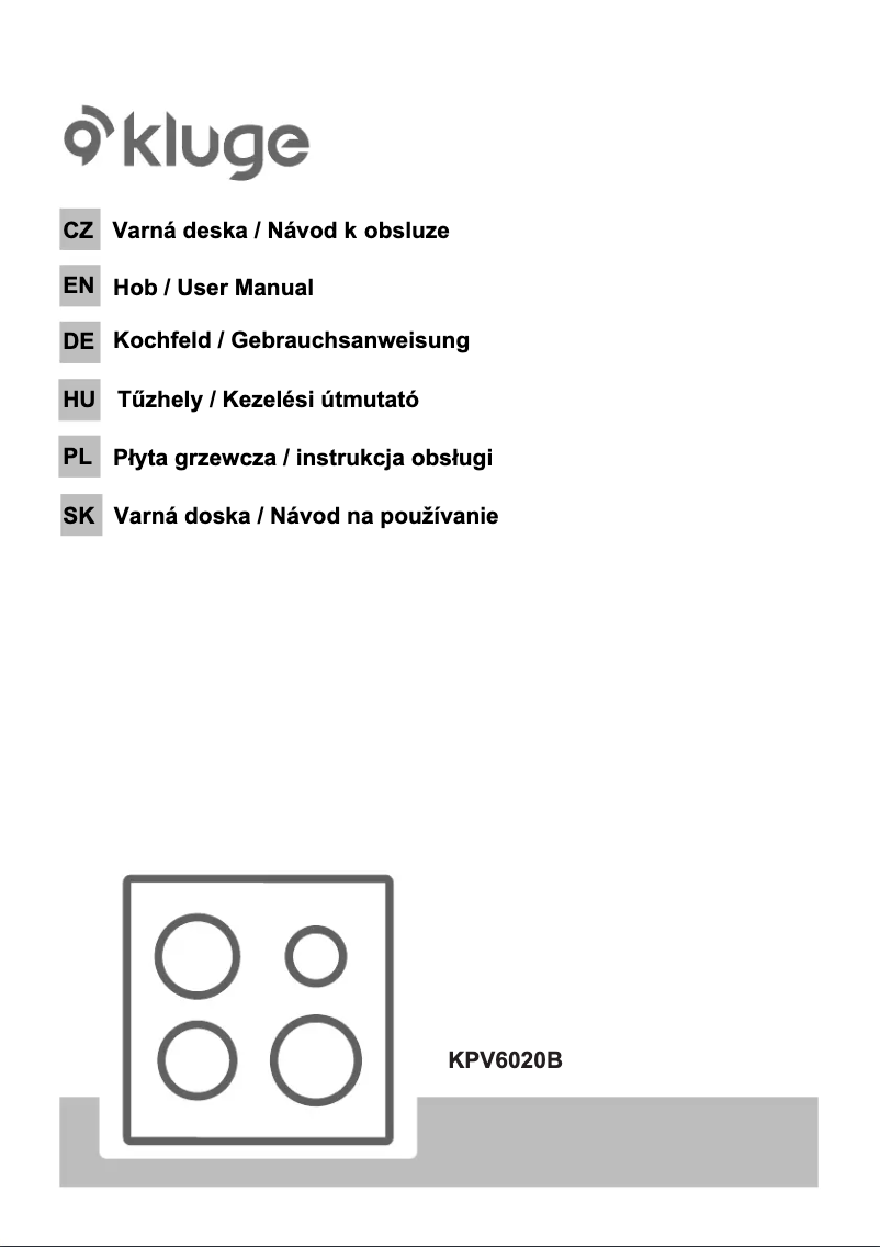 Page n°1 - Manuel utilisateur Kluge KPV6020B