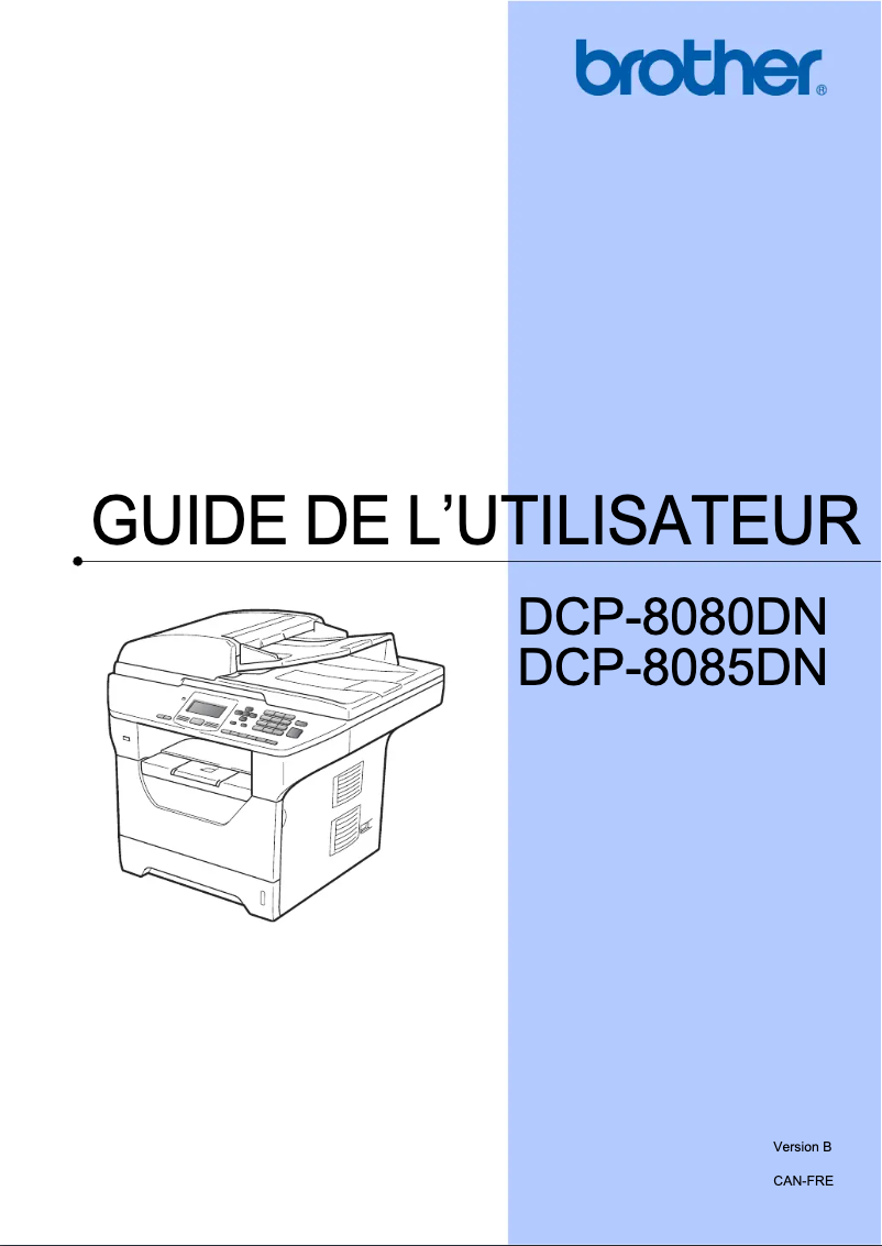 Page 1 de la notice Manuel utilisateur Brother DCP-8080DN