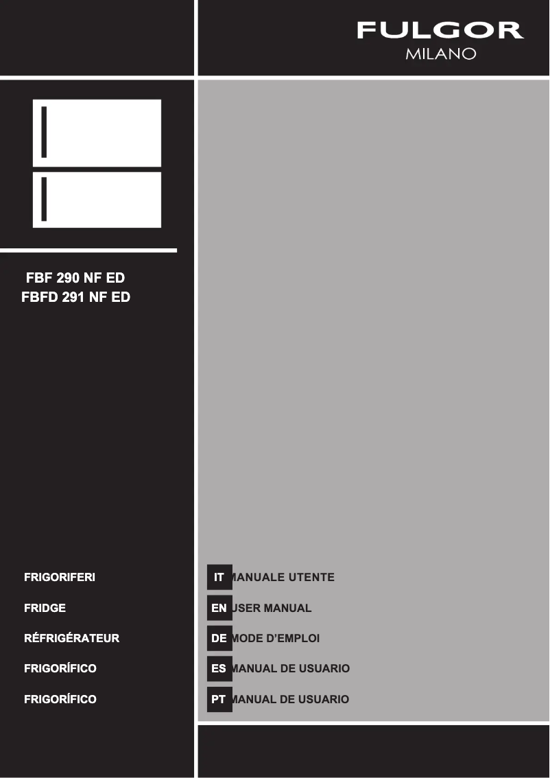 Page n°1 - Manuel utilisateur Fulgor Milano FBF 290 NF ED