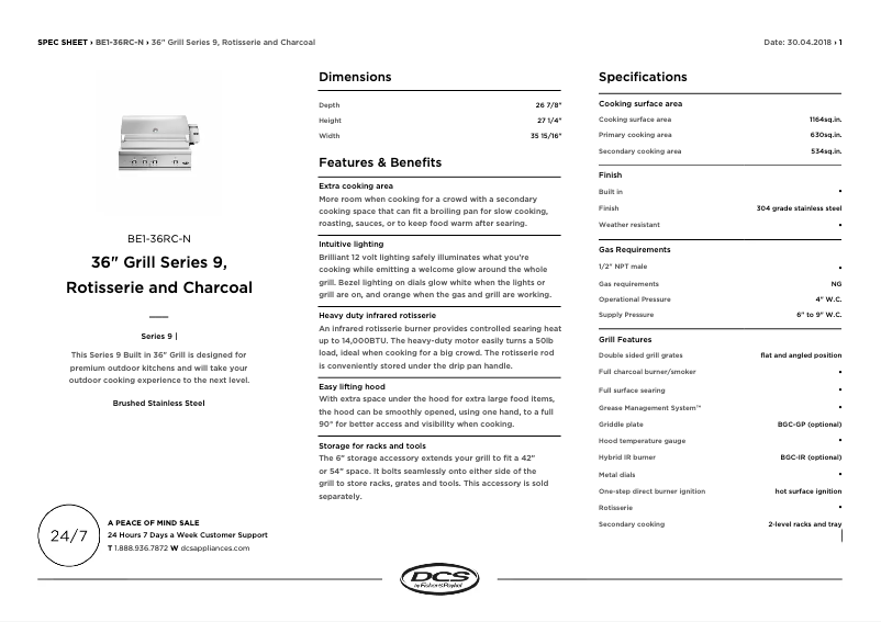 Image de la première page du manuel de l'appareil BE1-36RC-N