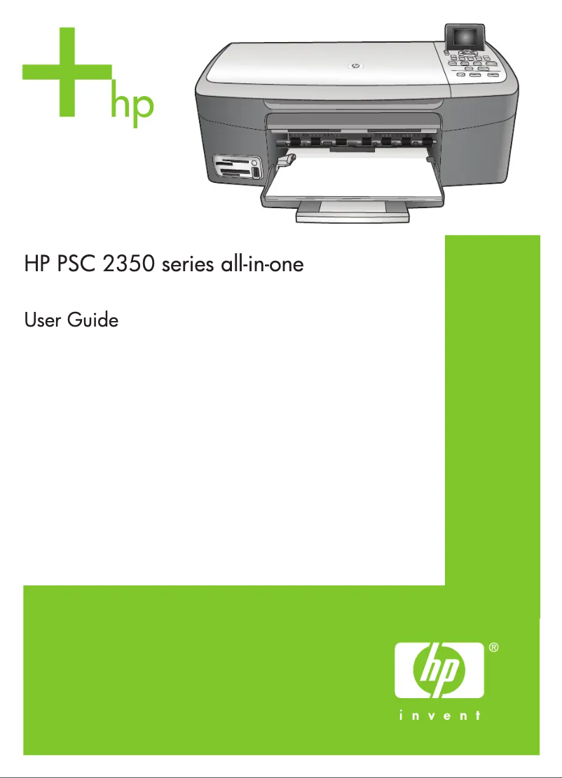 Page 1 de la notice Manuel utilisateur HP PSC 2355