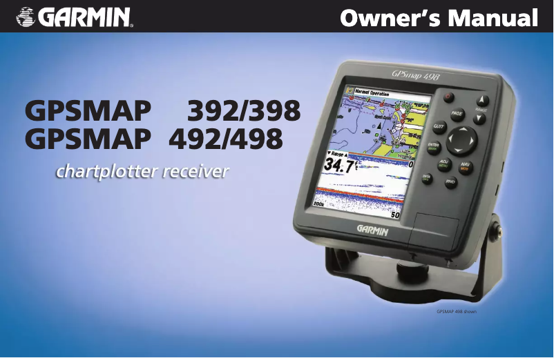 Page n°1 - Manuel utilisateur Garmin GPSMAP 398