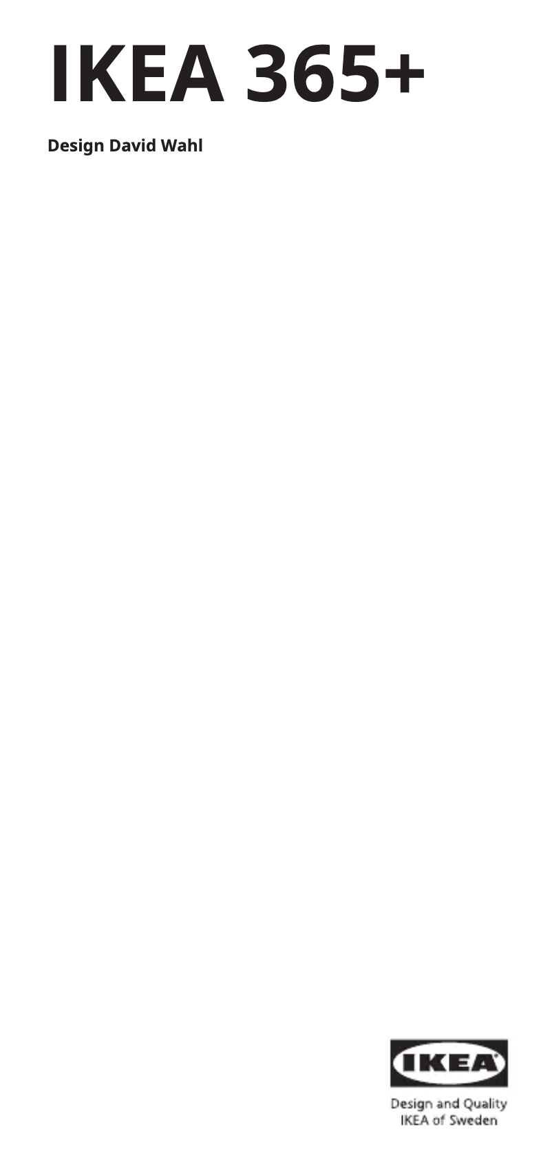 Page 1 de la notice Manuel utilisateur Ikea 365+ 305.807.00