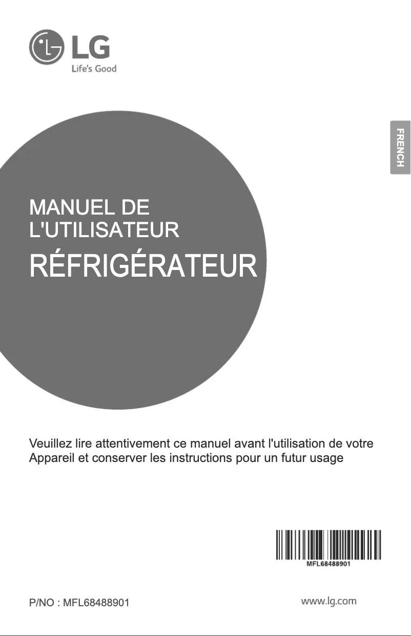 Page n°1 - Manuel utilisateur LG GR-M650GLDL