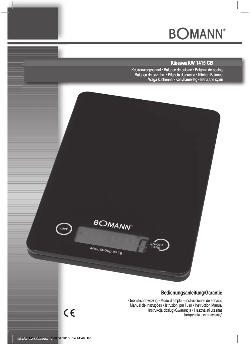 Image de la première page du manuel de l'appareil KW 1415 CB