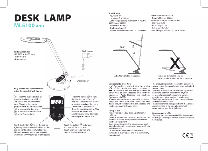 Page 1 de la notice Manuel utilisateur MaxCom ML5100 Artis