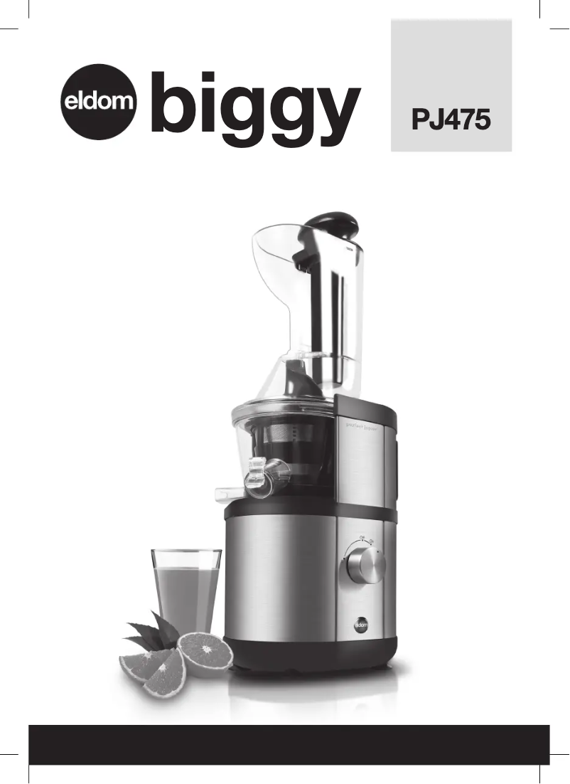 Page n°1 - Manuel utilisateur Eldom BIGGY PJ475