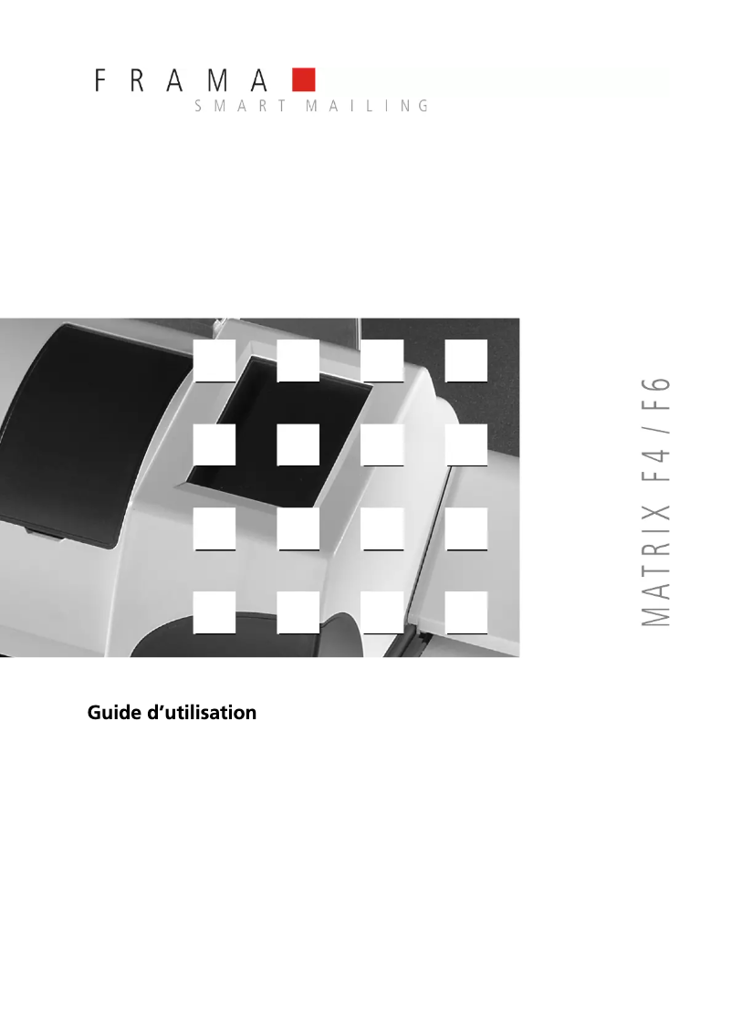 Page n°1 - Manuel utilisateur Frama Matrix F4