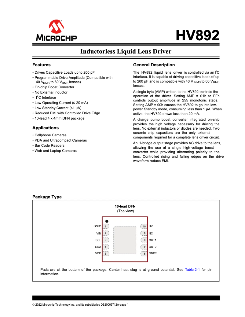 Image de la première page du manuel de l'appareil HV892