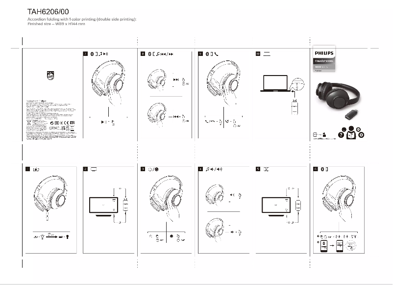 Page 1 of the manual Quick Start Guide Philips TAH6206