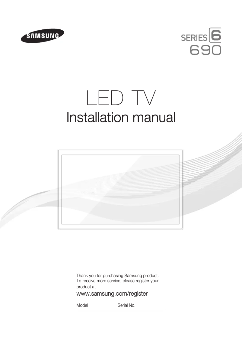 Page n°1 - Manuel utilisateur Samsung HG40ND690UF