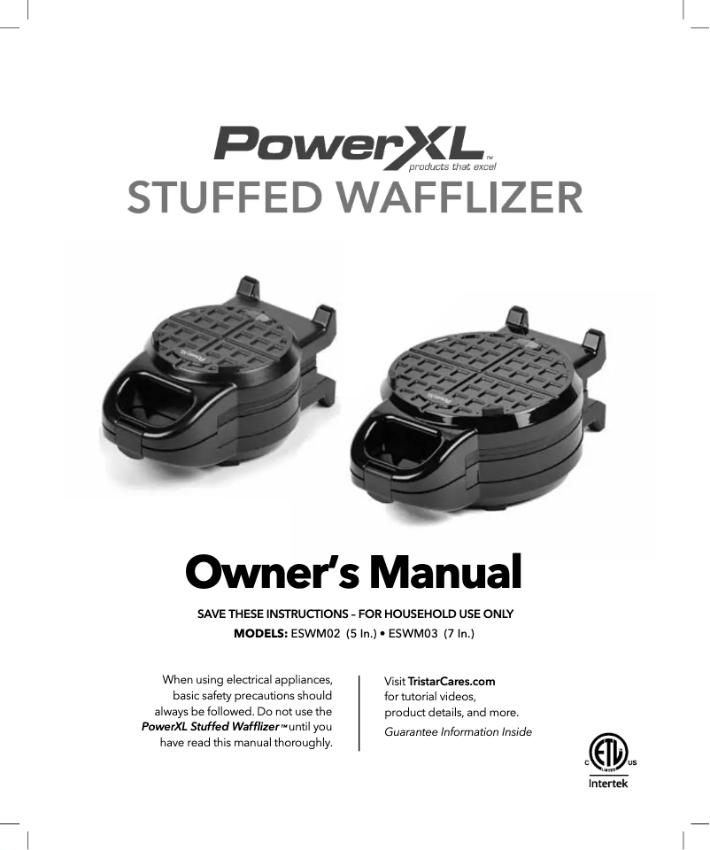 Page n°1 - Manuel utilisateur PowerXL Stuffed Wafflizer ESWM03