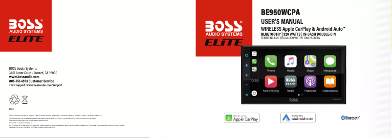 Page 1 de la notice Manuel utilisateur Boss BE950WCPA