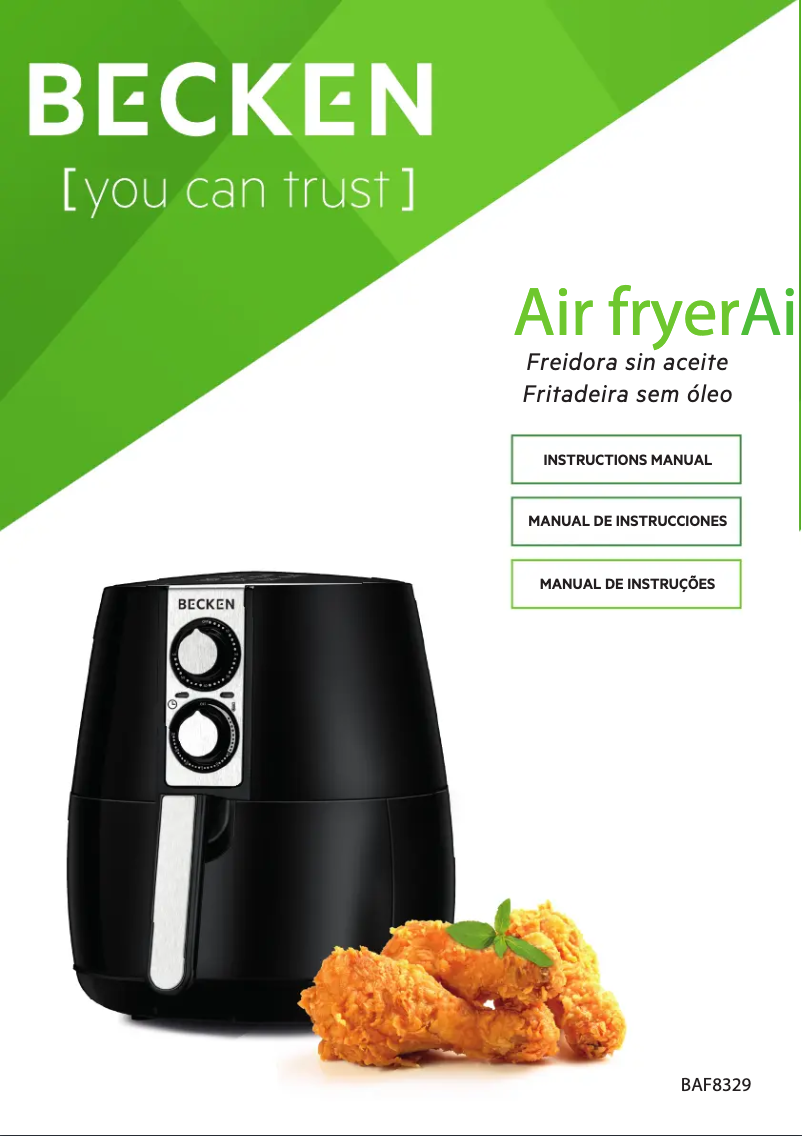 Image de la première page du manuel de l'appareil BAF8329