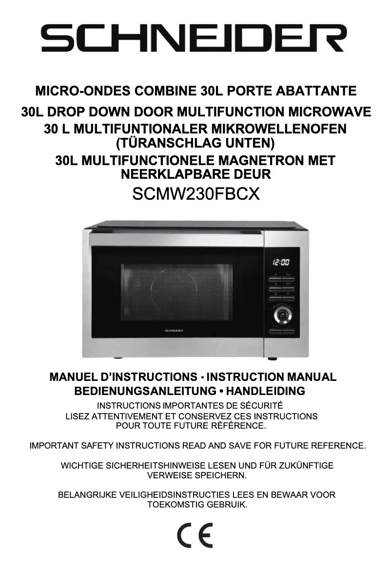 Image de la première page du manuel de l'appareil SCMW230FBCX