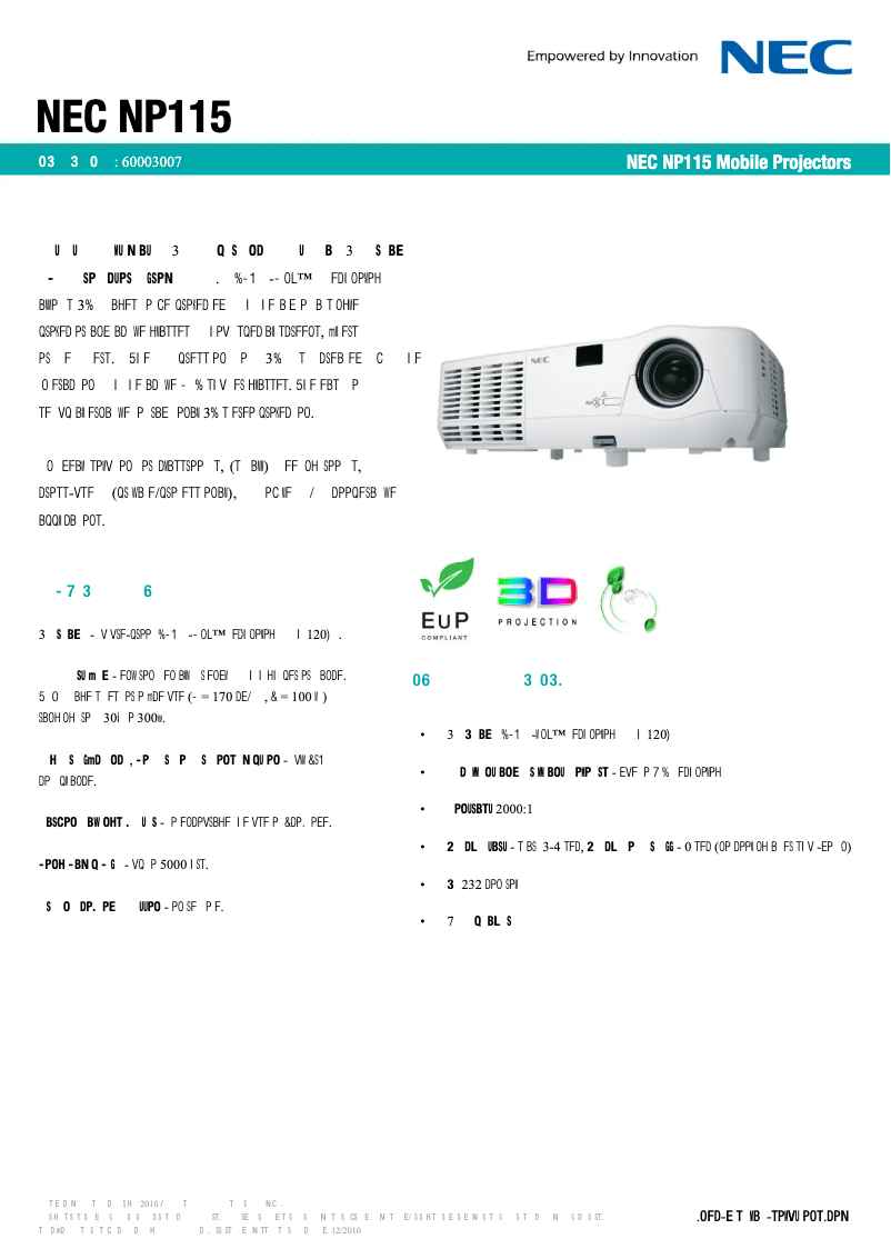 Image de la première page du manuel de l'appareil NP115