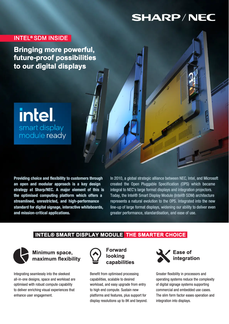 Page 1 de la notice Brochure NEC MultiSync ME551