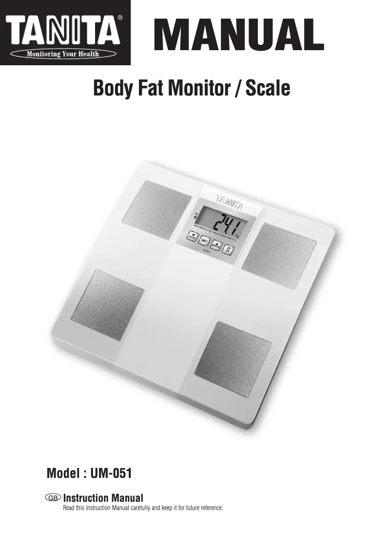 Page 1 de la notice Manuel utilisateur Tanita UM-051