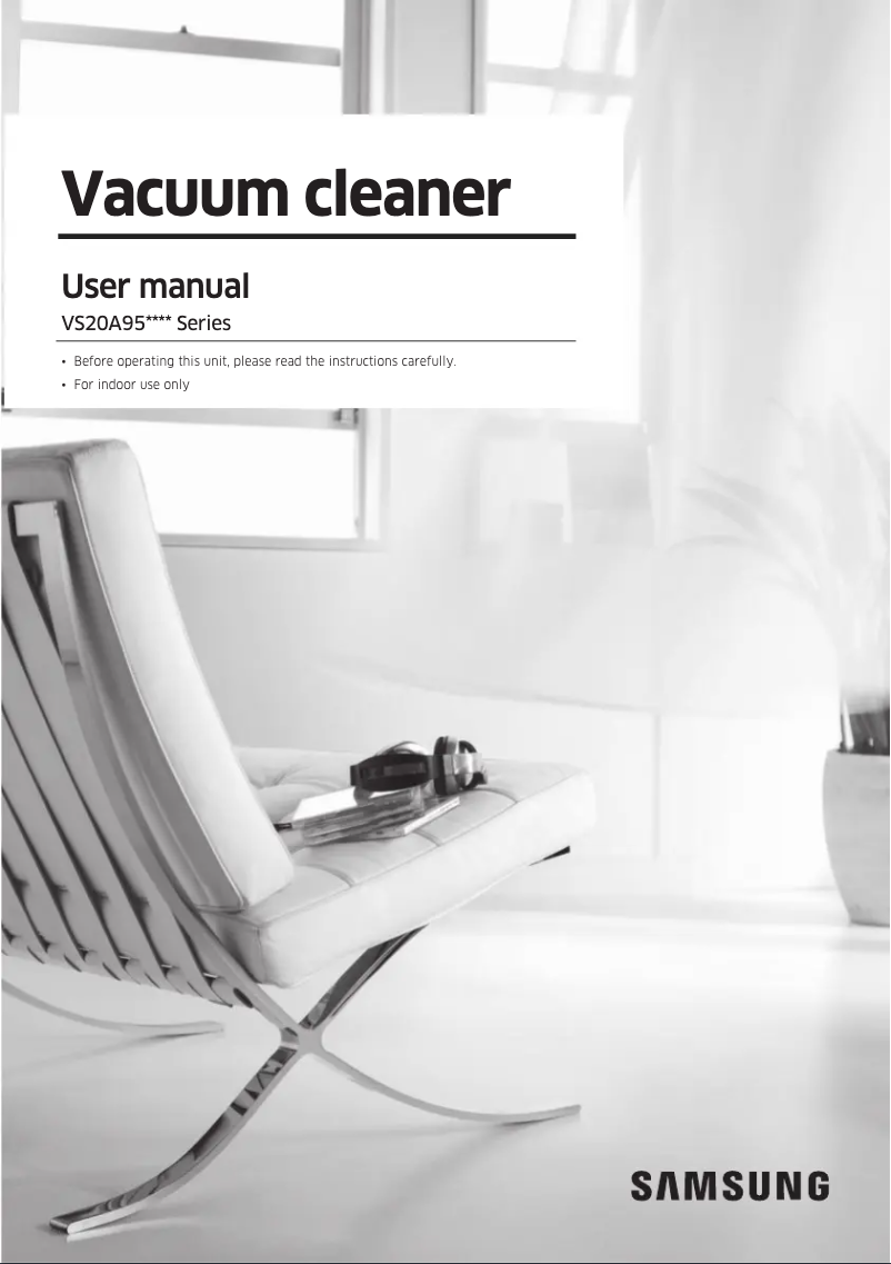 Page 1 de la notice Manuel utilisateur Samsung Bespoke Jet VS20A95843W