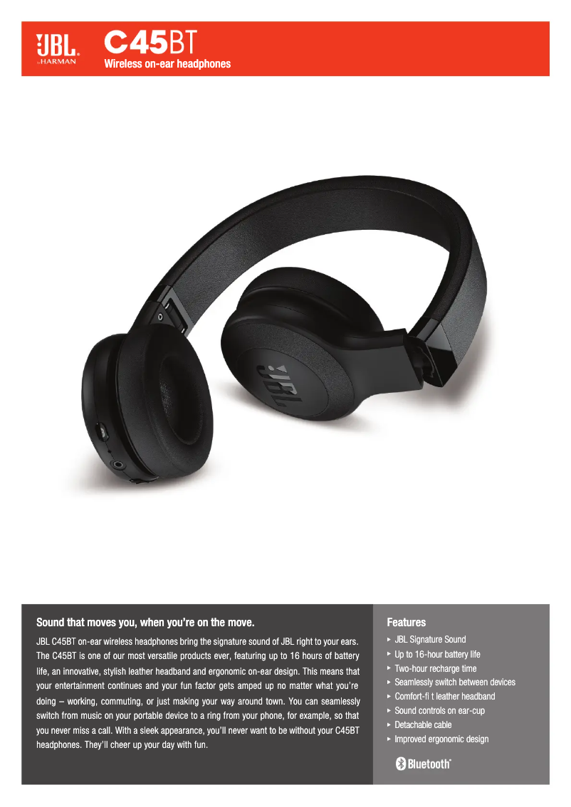 Image de la première page du manuel de l'appareil C45BT