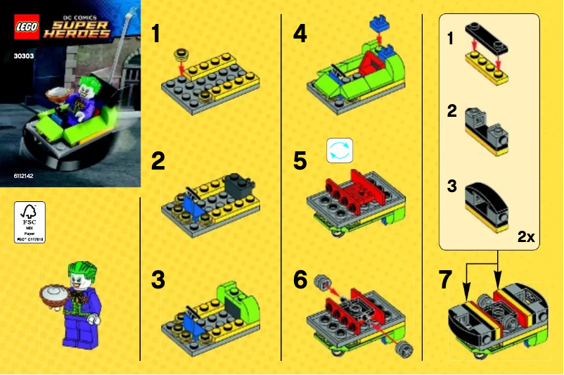Page 1 de la notice Manuel utilisateur Lego The Joker Bumper Car 30303